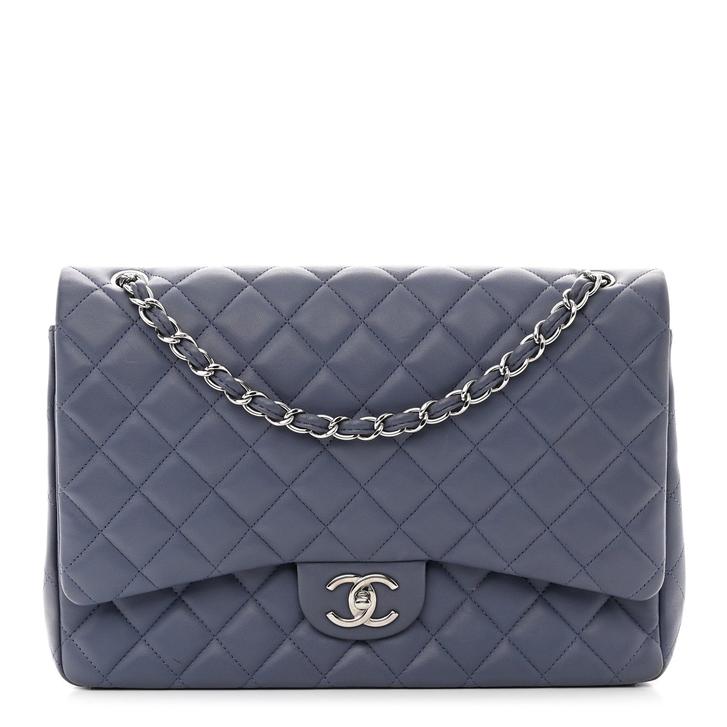 Chanel Lambskin Quilted Maxi Double Flap Light Purple 1 of 11