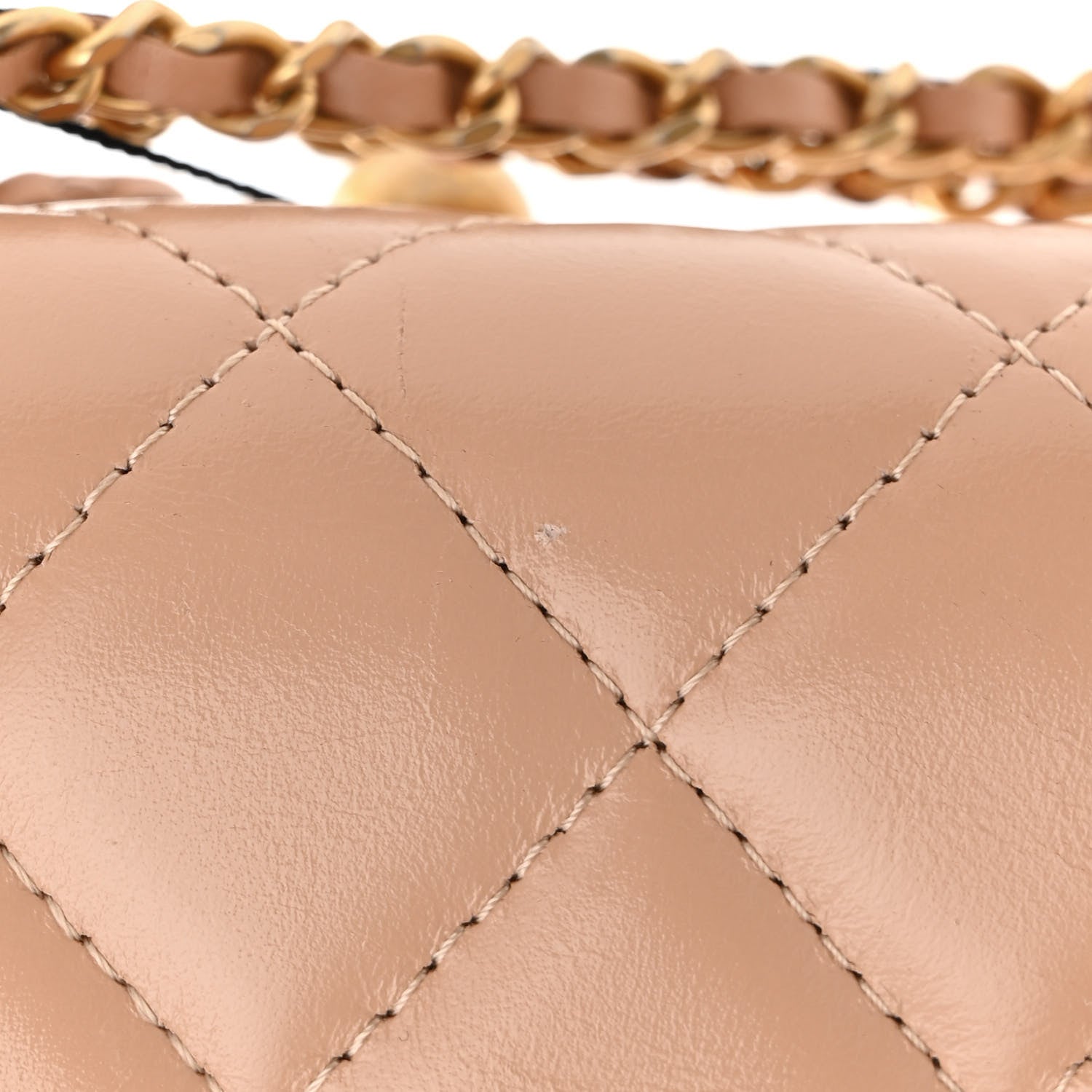 Chanel Calfskin Quilted Perfect Fit Wallet On Chain WOC Beige 13 of 13