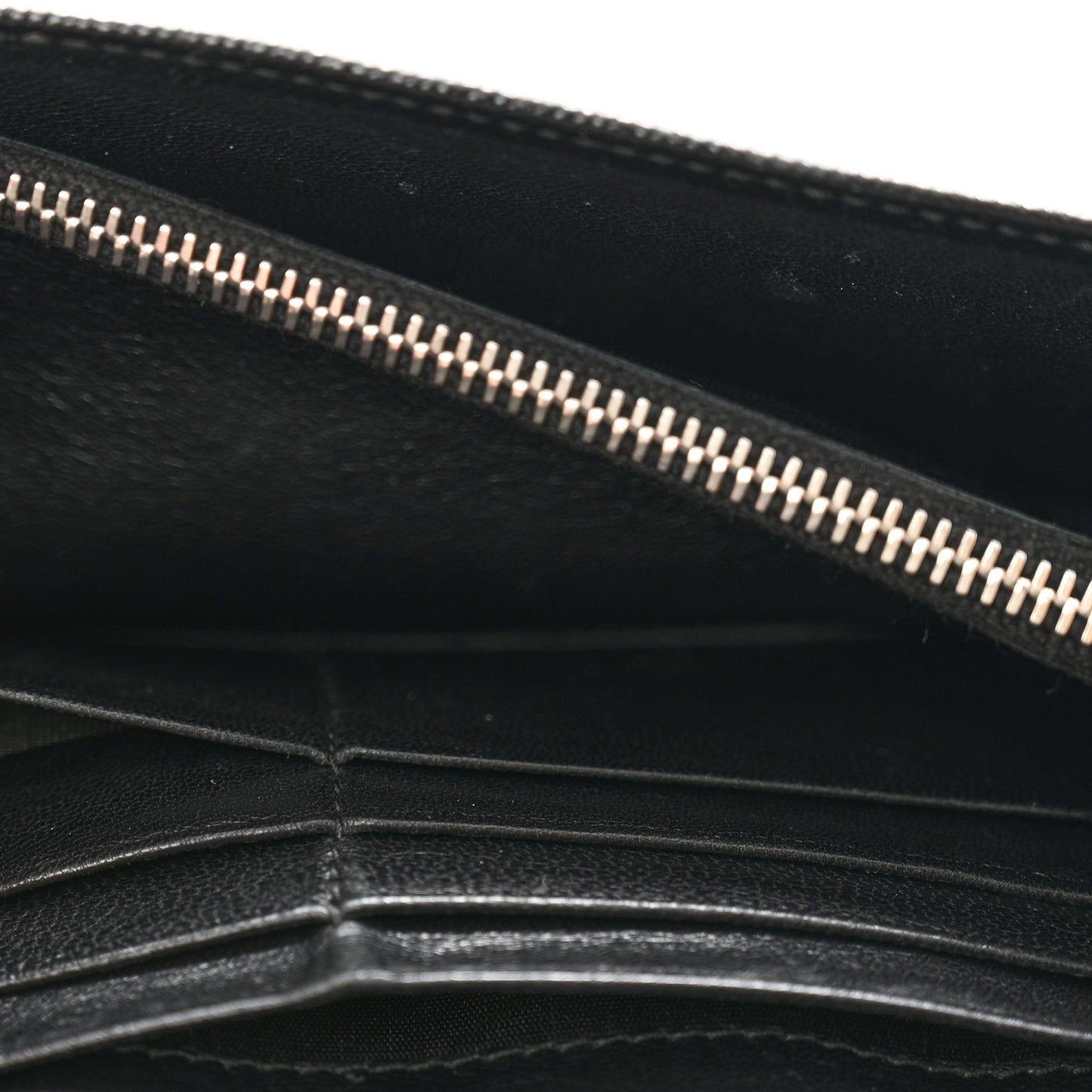 Saffiano Vernice Crystal Studded Flap Wallet Black