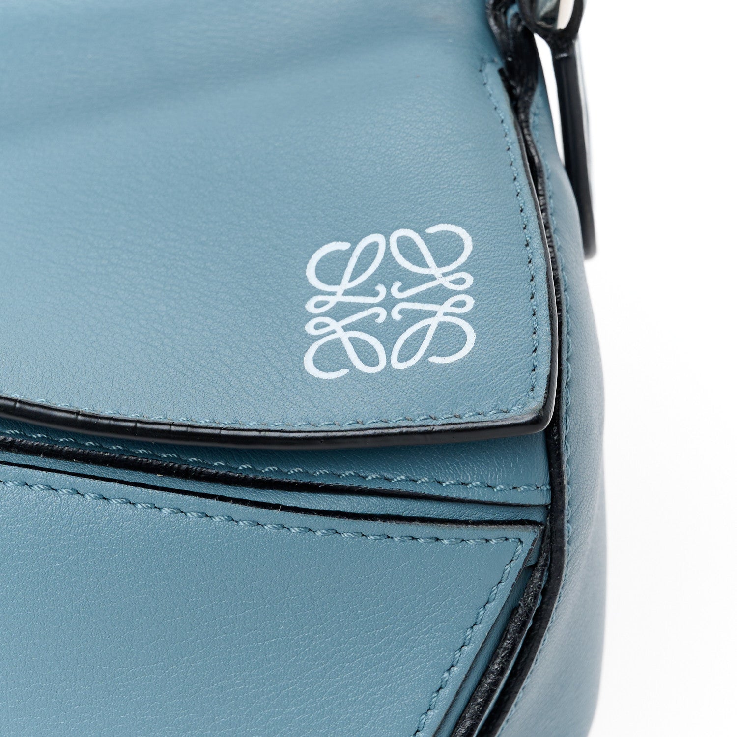 Loewe Calfskin Medium Puzzle Bag Stone Blue 8 of 11