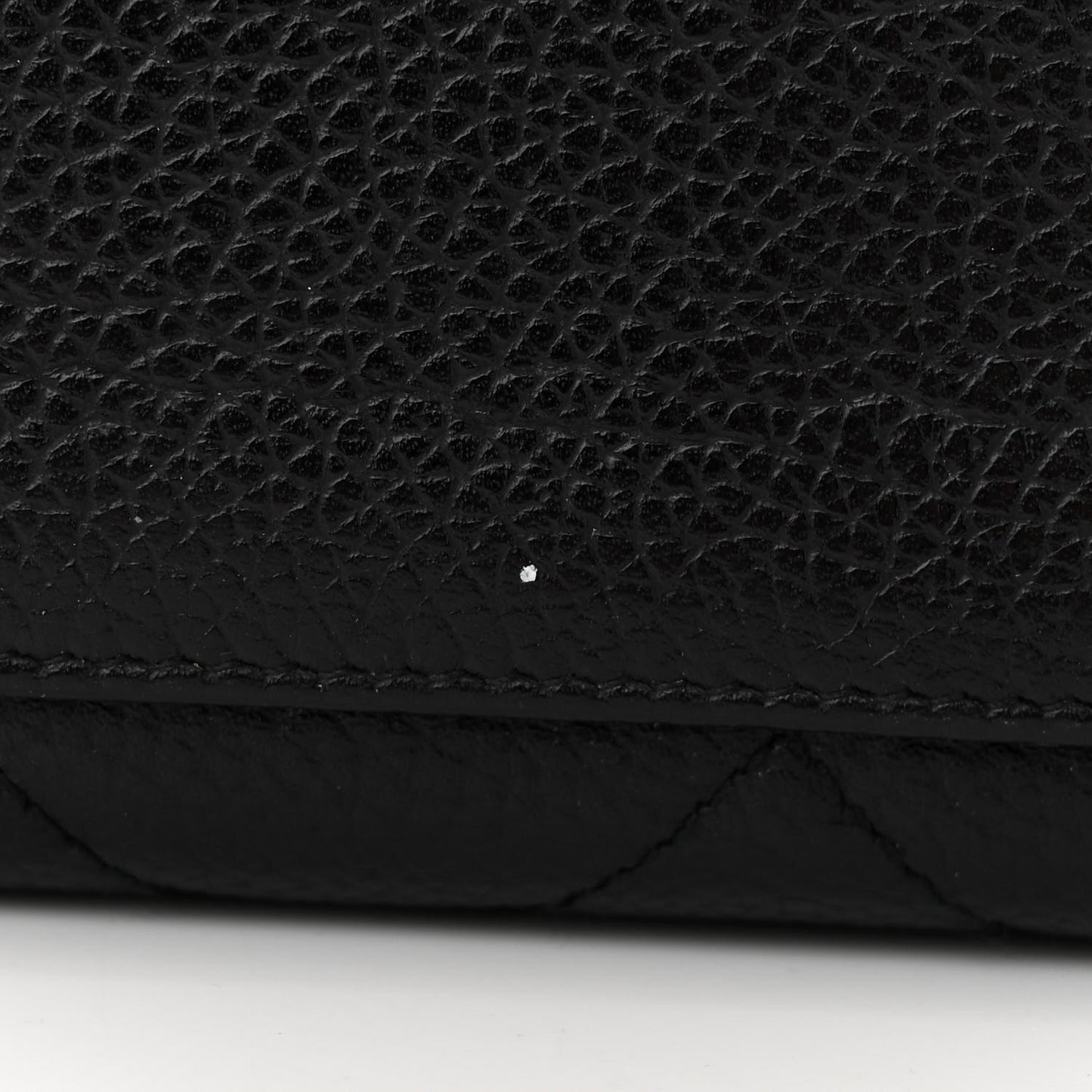 Caviar Patent Quilted Bowler Black