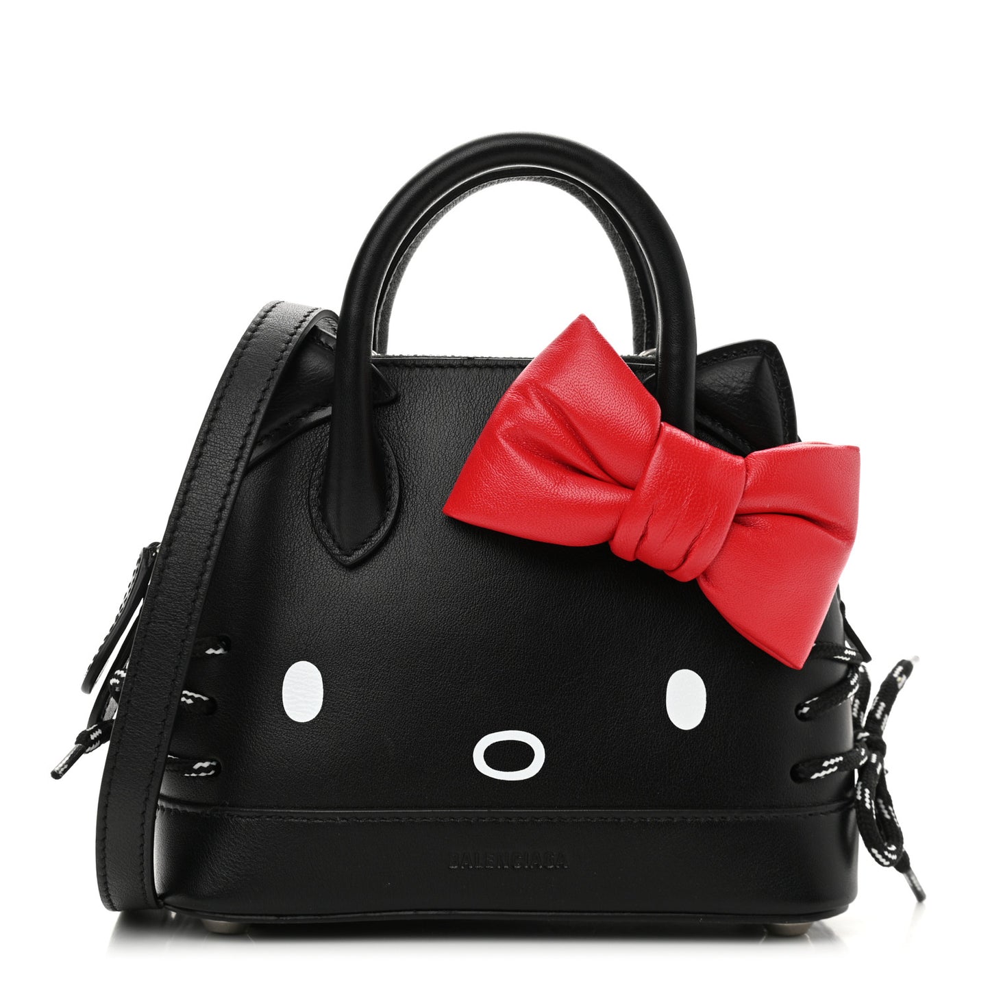 Calfskin Hello Kitty XXS Ville Top Handle Bag Black