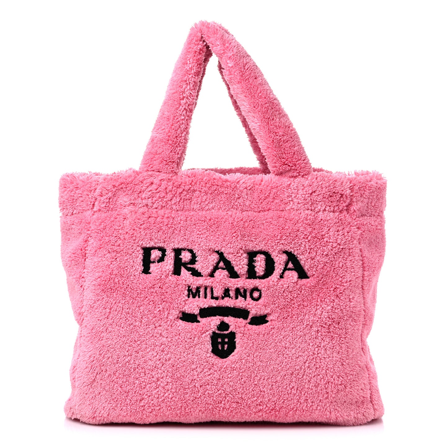 Terry Cloth Tote Bag Petalo Black