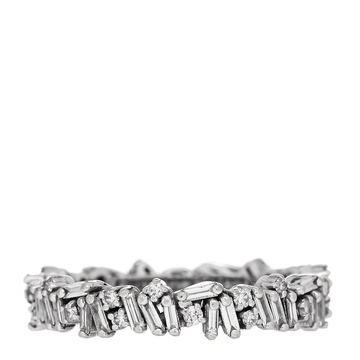 18K White Gold Classic Icon Eternity Band Ring 56 7.5