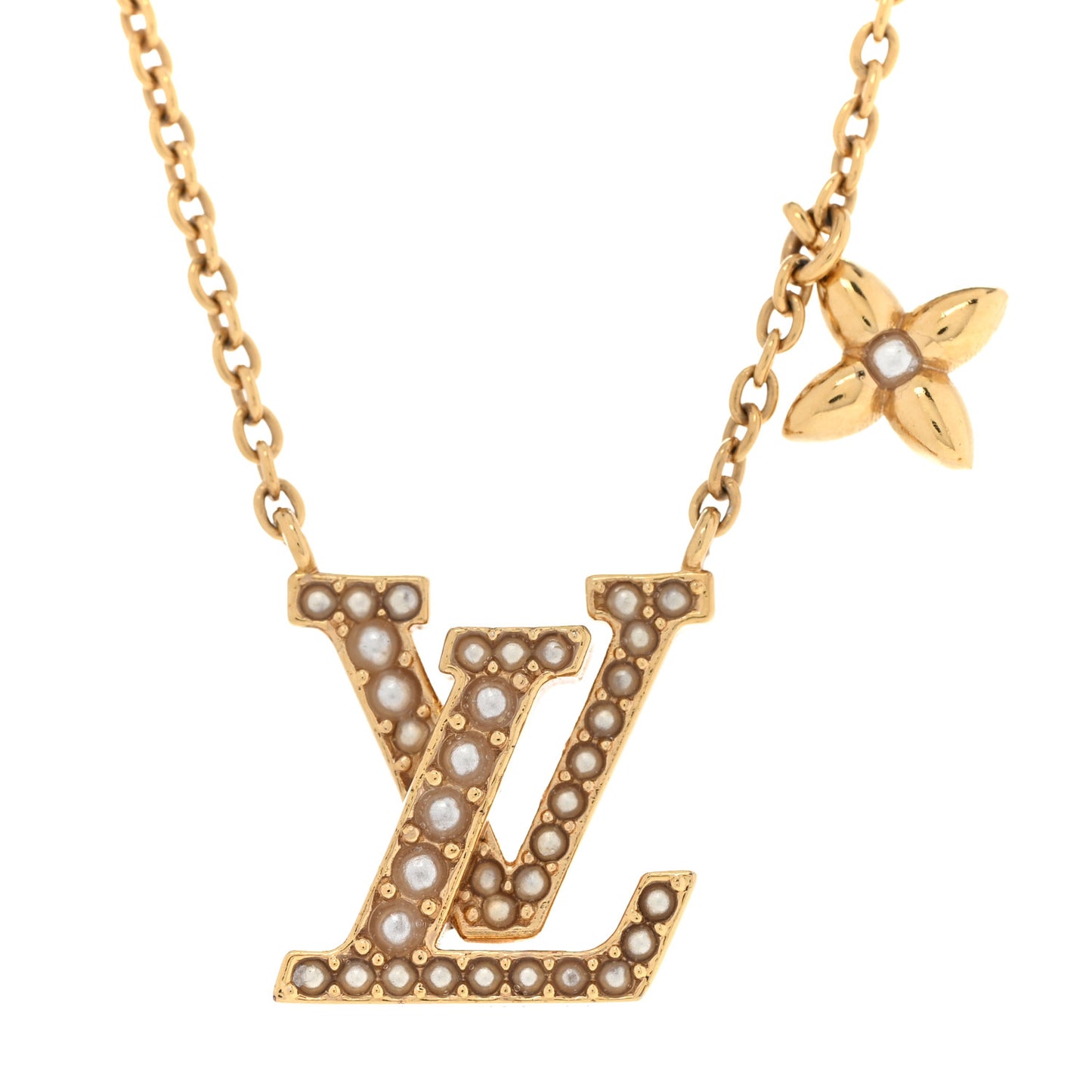 Pearl LV Iconic Necklace Gold
