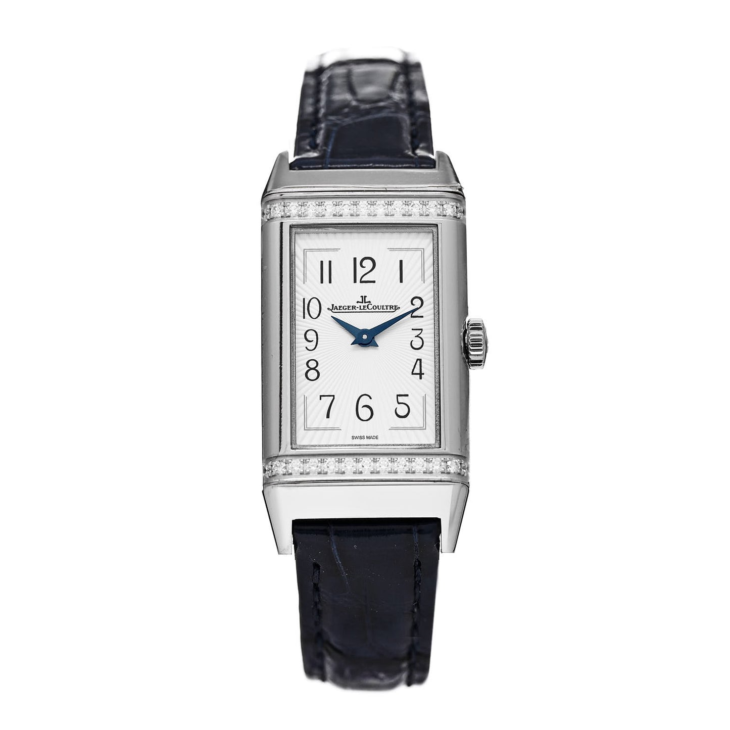 Stainless Steel Alligator Diamond 20mm Reverso One MonoFace Quartz Watch Q3288420