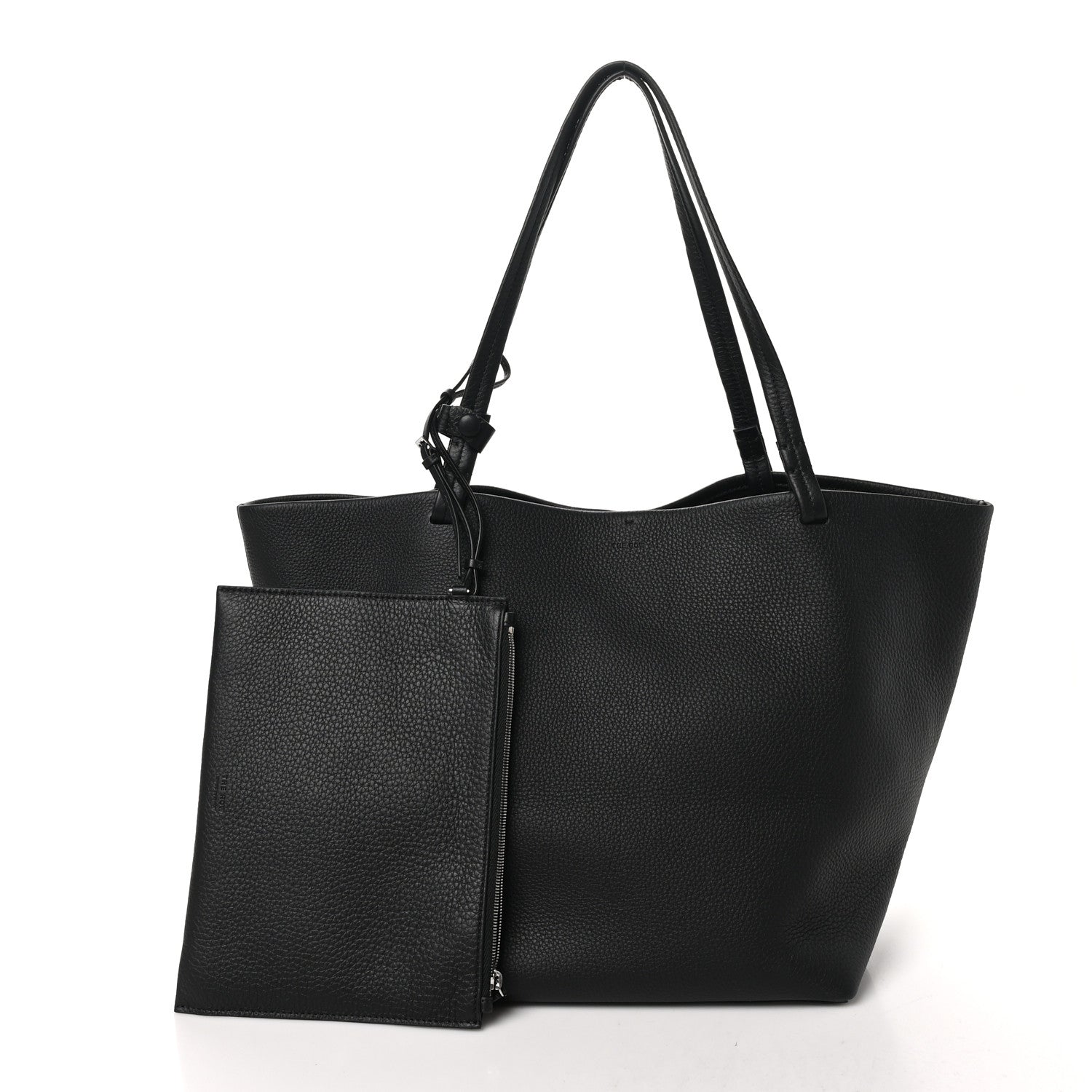 The Row Grained Calfskin Park Tote Three Black 3 of 10