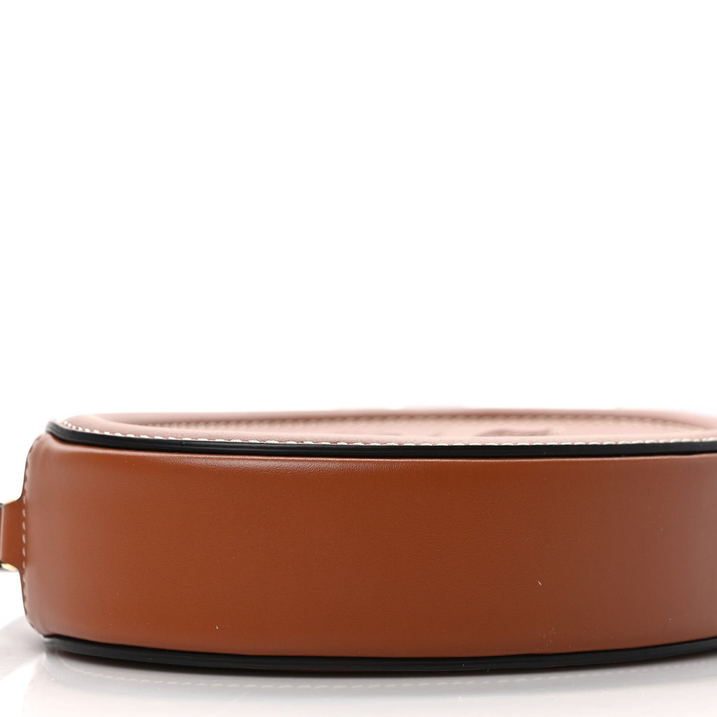 Smooth Calfskin Cuir Small Triomphe Oval Crossbody Purse Tan