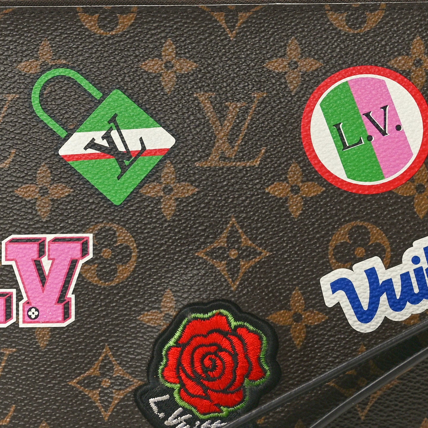 Monogram Travel Stickers City Pouch