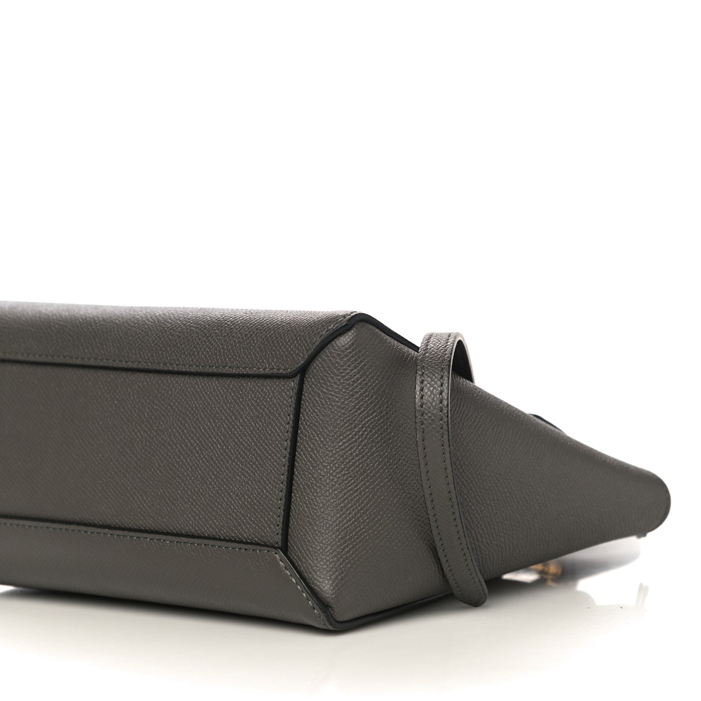 Grained Calfskin Nano Belt Bag Grey