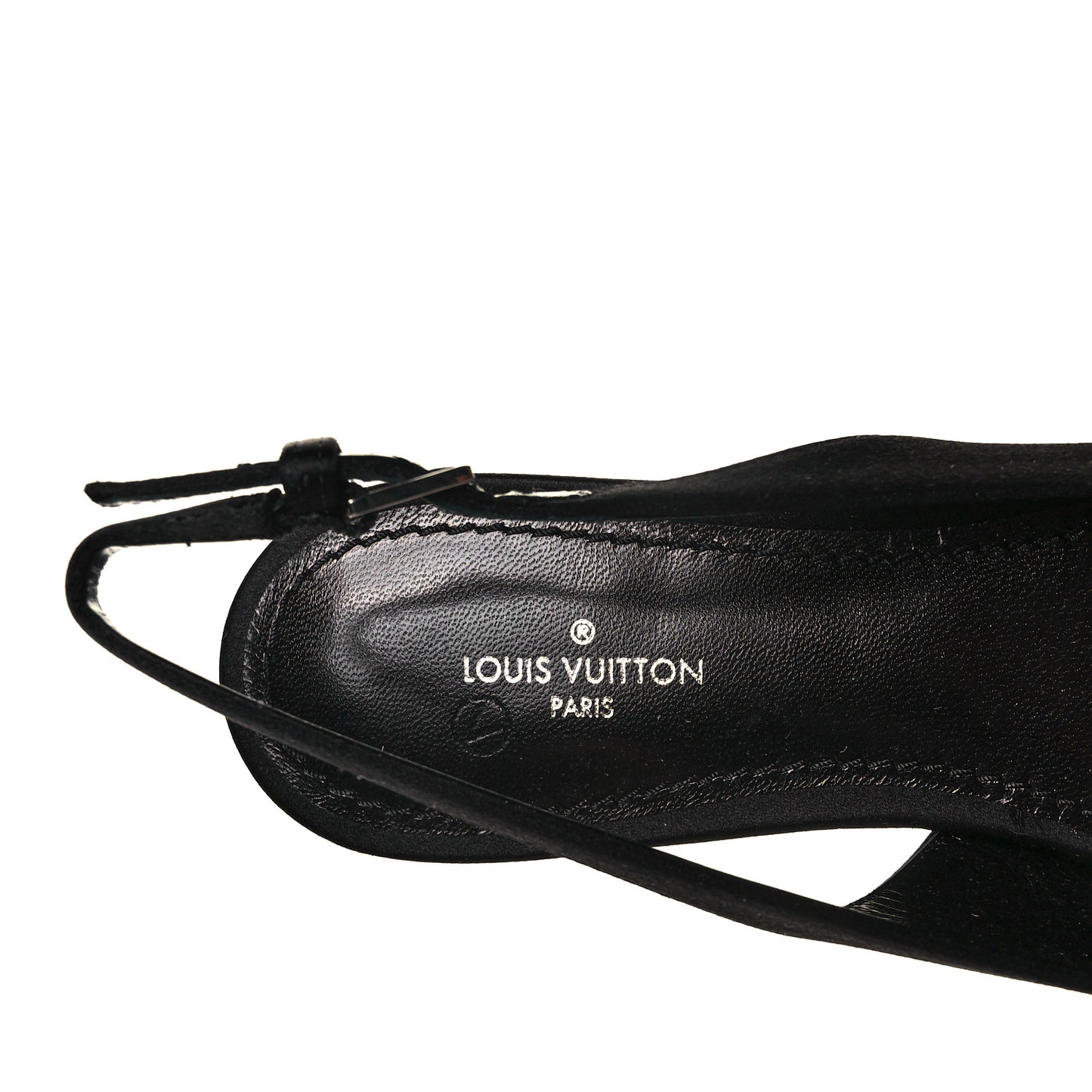 Satin Crystal Madeleine Slingback Ballerina Flats 36 Black