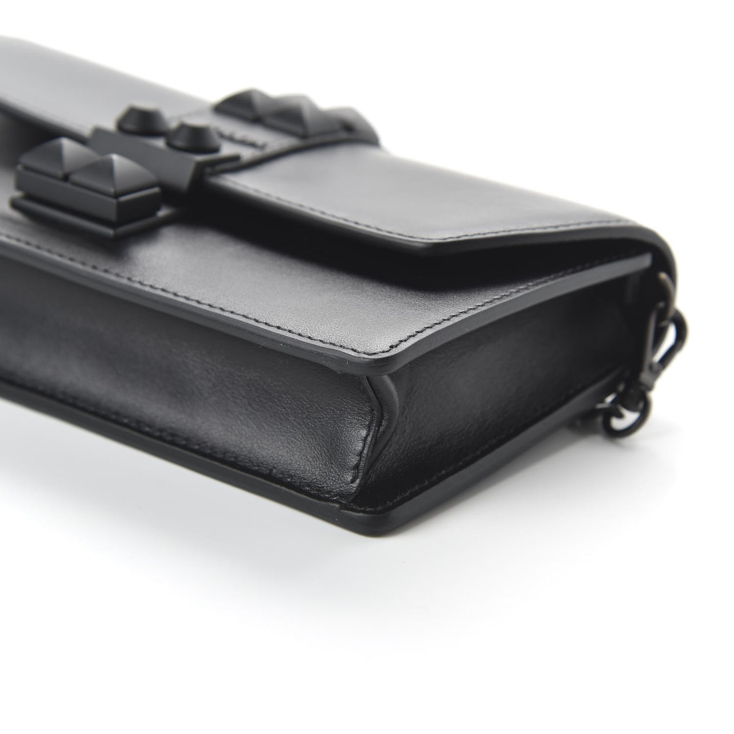 City Calfskin Studded Mini Elektra Crossbody Bag Black