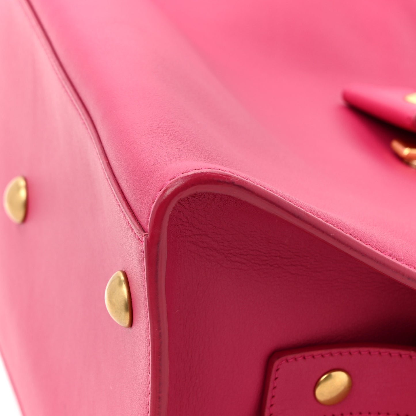 Calfskin Small Classic Y Cabas Fuchsia