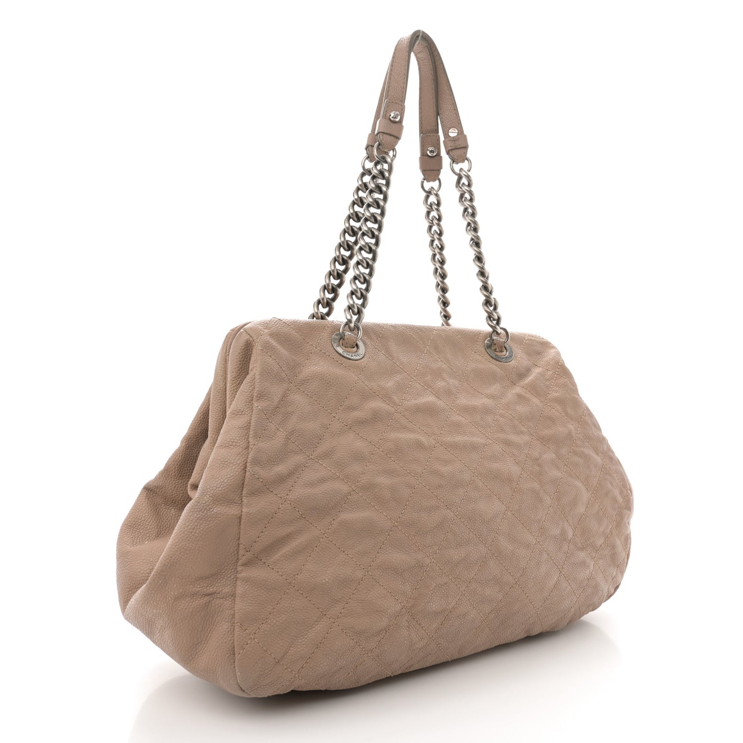 Caviar Quilted Simply CC Shoulder Bag Beige