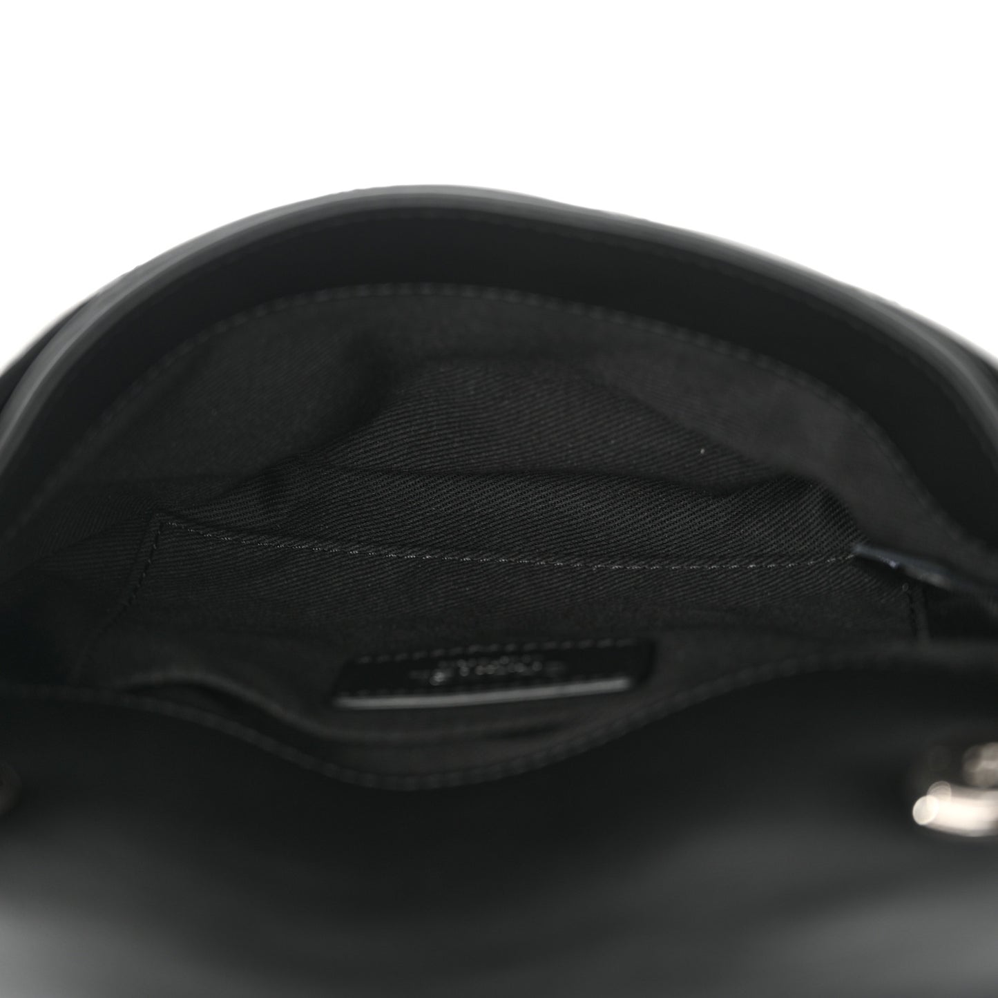 Calfskin Quilted CC Uniform Flap Belt Bag Black