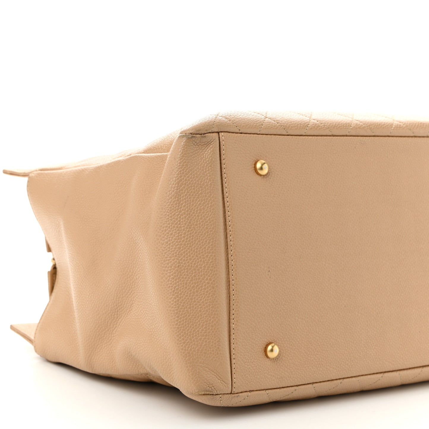Caviar Quilted Grand Shopping Tote GTT Beige