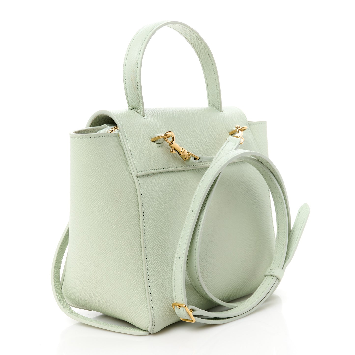 Grained Calfskin Micro Belt Bag Jade
