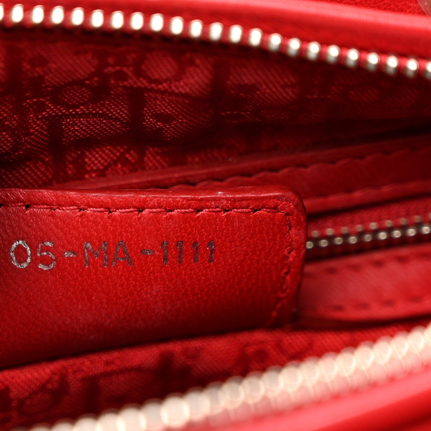 Lambskin Cannage Medium Lady Dior Red