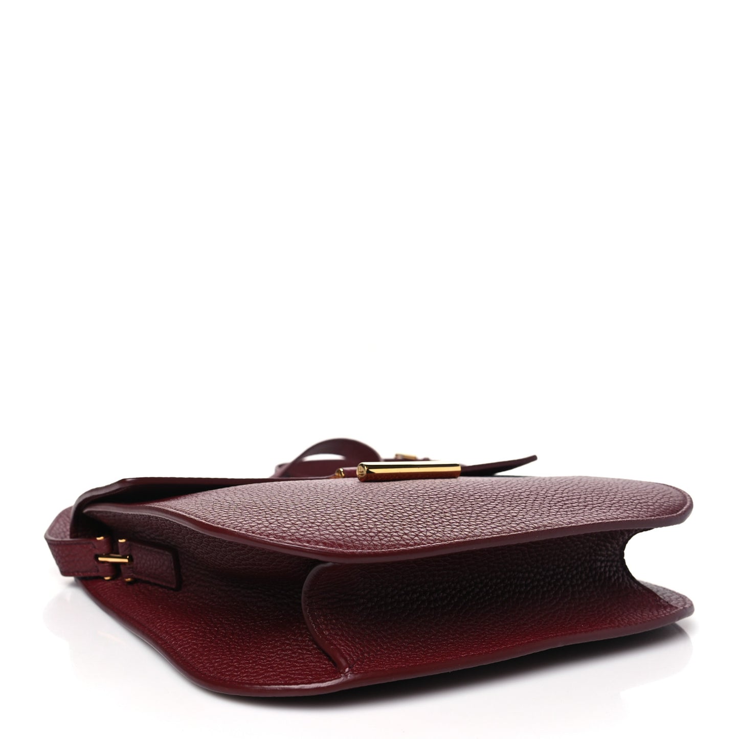 Grained Calfskin T Clasp Tara Crossbody Bag Cabernet