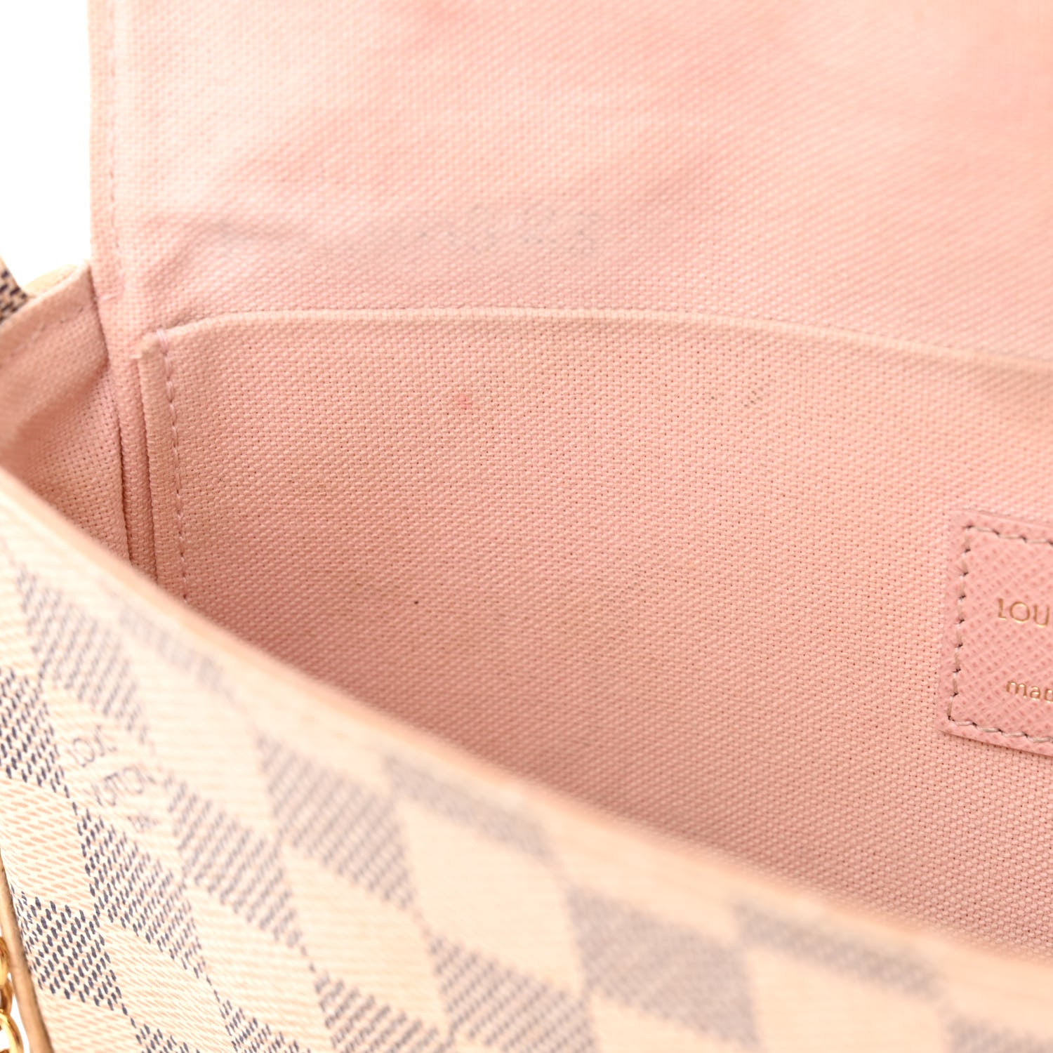 Louis Vuitton Damier Azur Pochette Felicie Chain Wallet Rose Ballerine 15 of 16