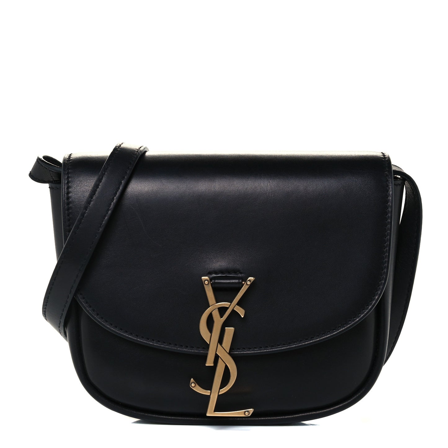 Smooth Calfskin Classic Monogram Small Kaia Satchel Black
