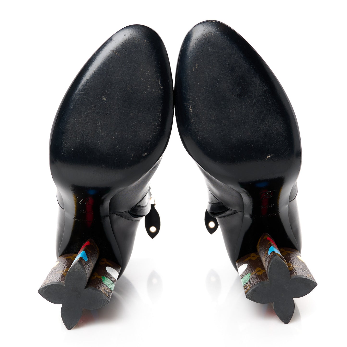 LV X YK Calfskin Monogram Silhouette Ankle Boots 39.5 Black