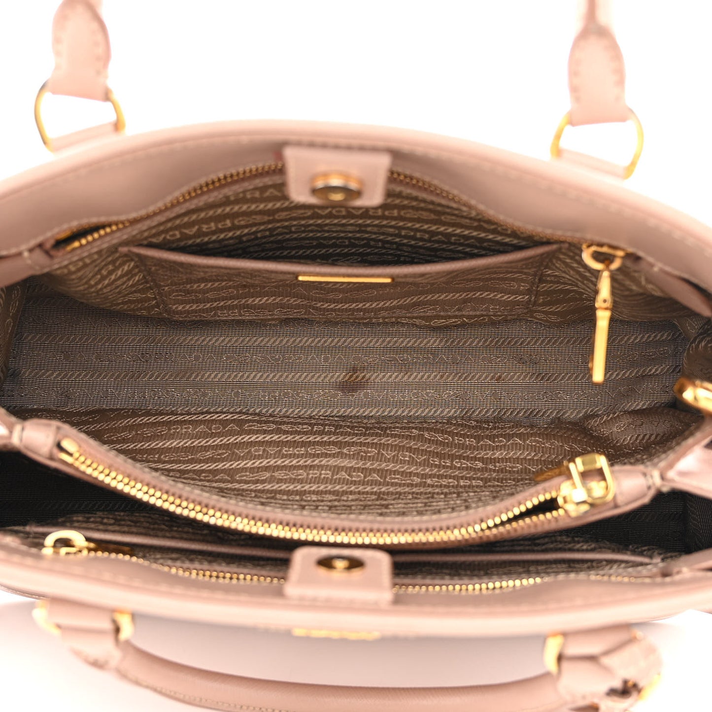 Saffiano Lux Medium Open Promenade Tote Cammeo