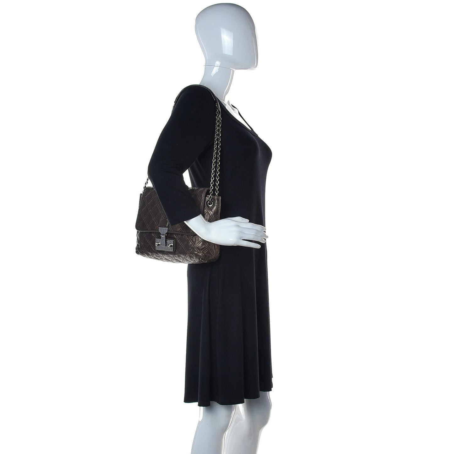 Lacquered Lambskin Baroque The Large Single Flap Bronze