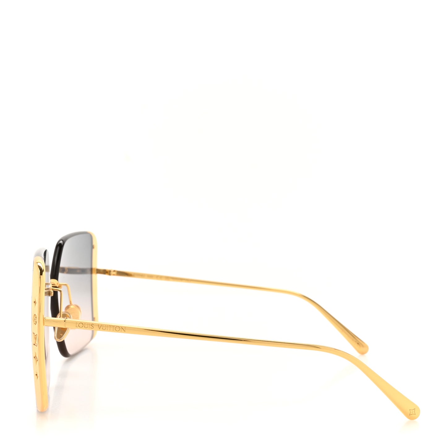 Metal LV Moon Square Sunglasses Z1994U Gold