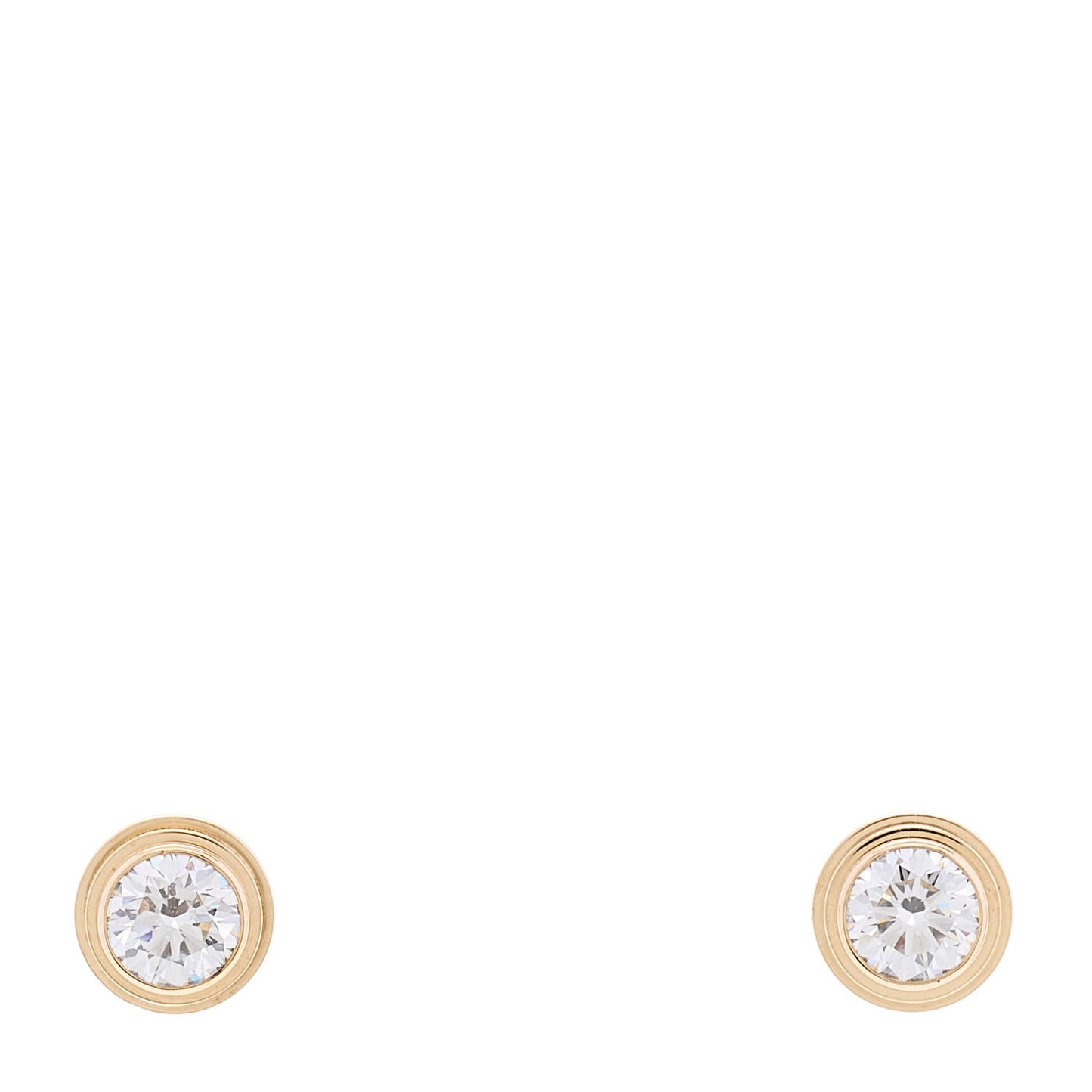 18K Pink Gold Diamond MM D'Amour Earrings