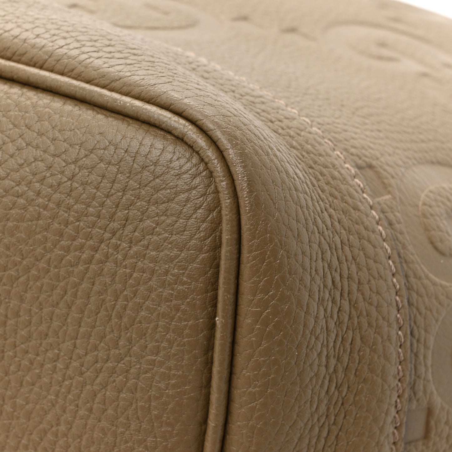 Monogram Jumbo GG Calfskin Web Large Shopping Tote Taupe