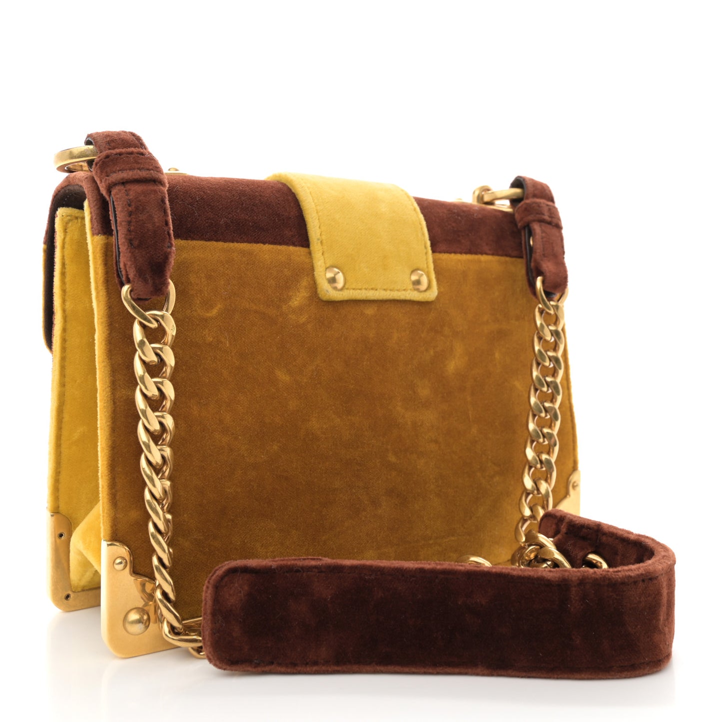 Velluto Lions Head Cahier Shoulder Bag Ambra