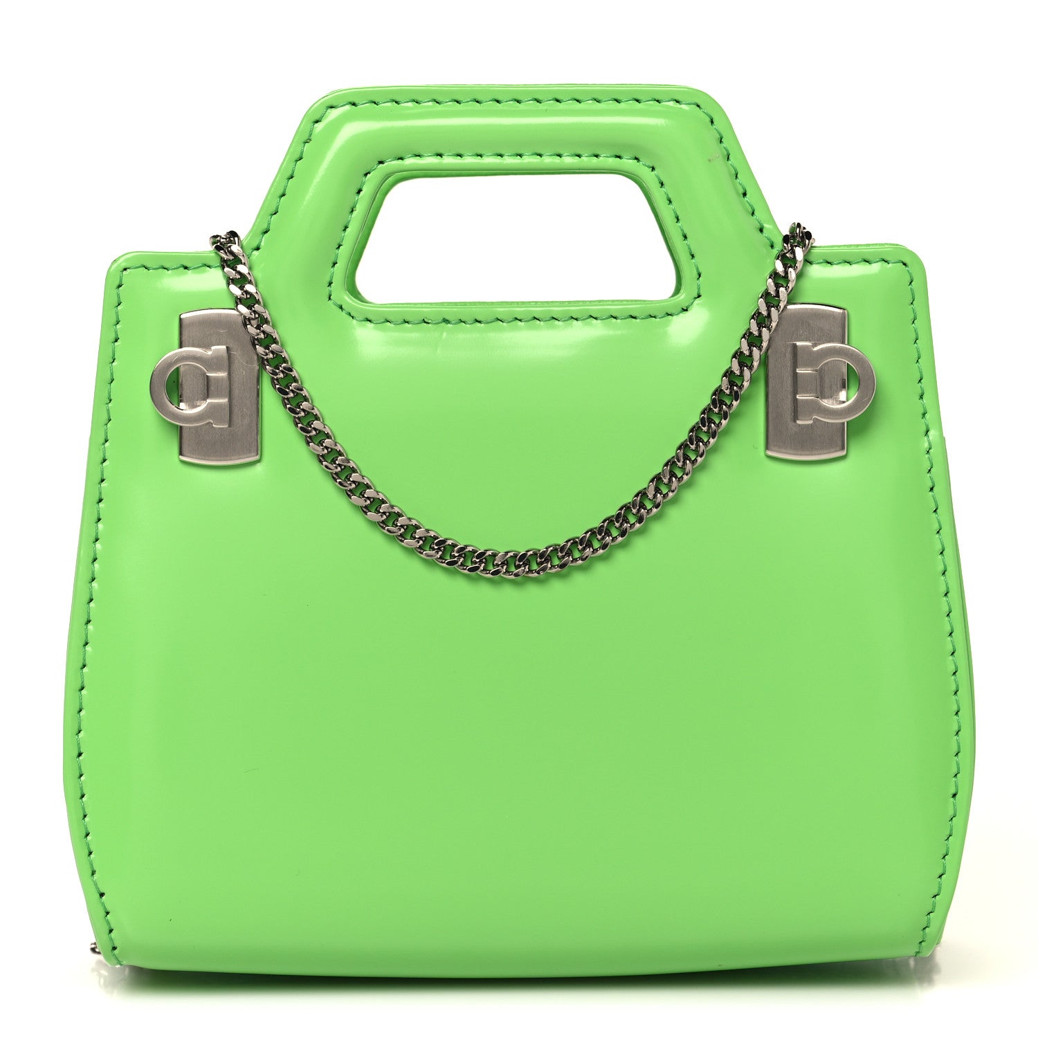 Salvatore Ferragamo Brushed Calfskin Micro Wanda Top Handle Bag