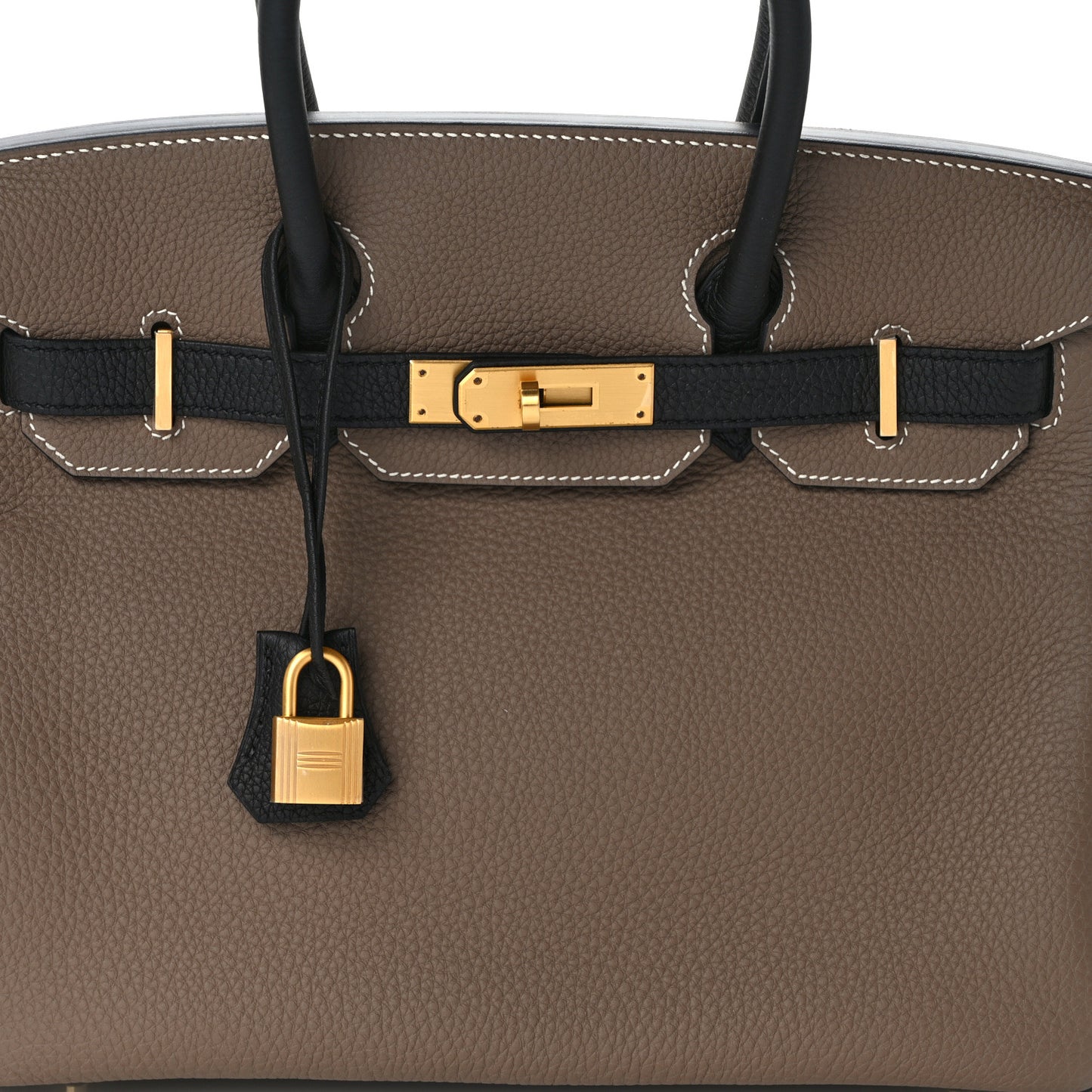 Togo Horseshoe Birkin 30 Black Etoupe