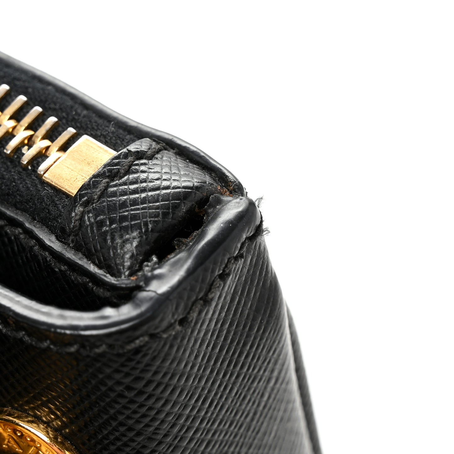 Saffiano Small Galleria Double Zip Tote Black