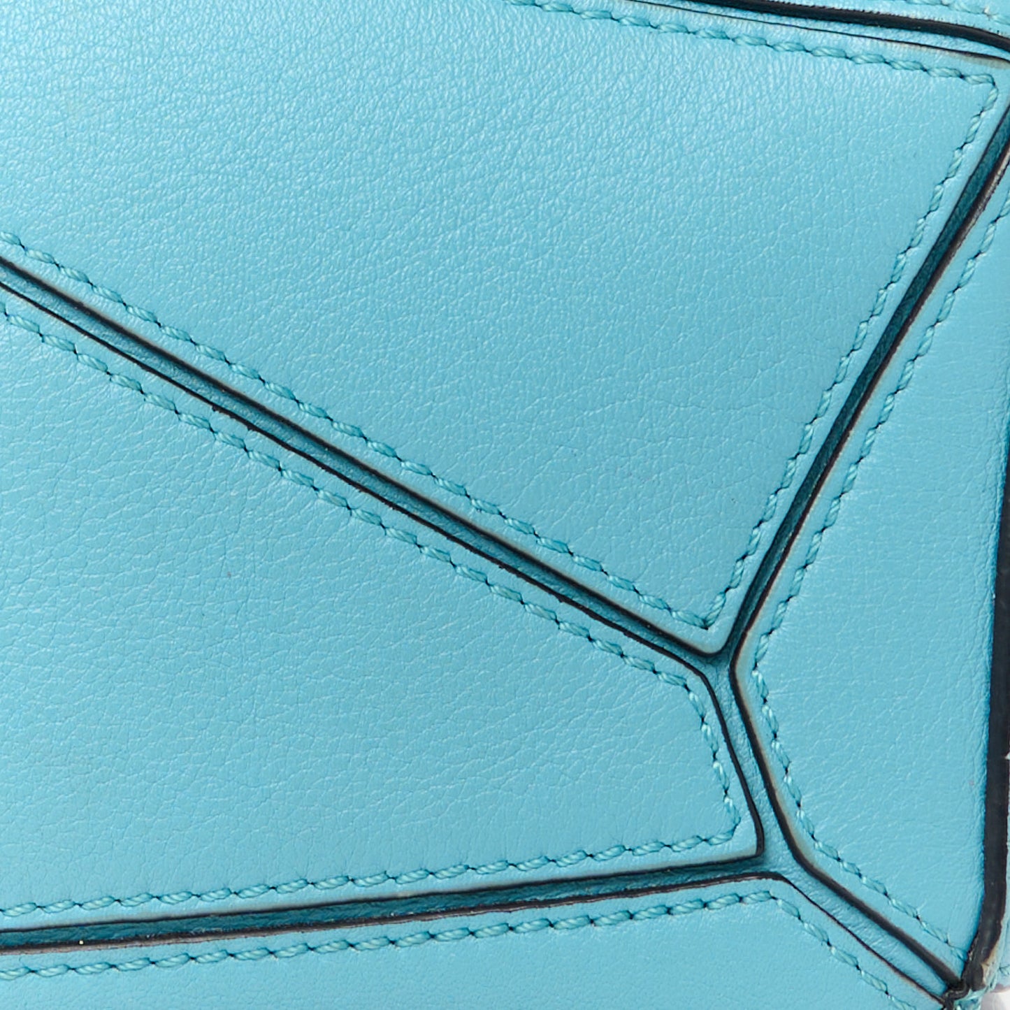 Calfskin Mini Puzzle Bag Cyan