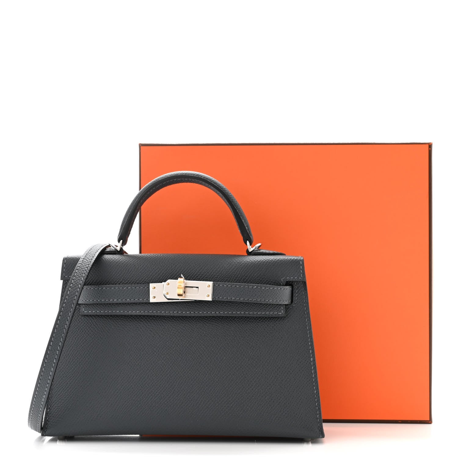 Hermes Epsom Mini Kelly Sellier 20 Gris Misty 11 of 11