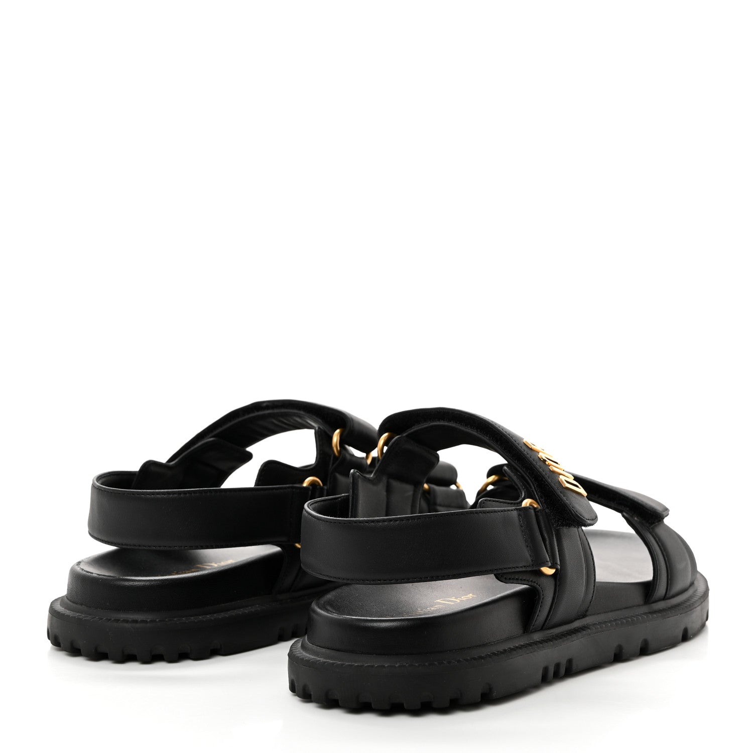 Christian Dior Lambskin Dioract 10mm Sandals 39 Black 4 of 8