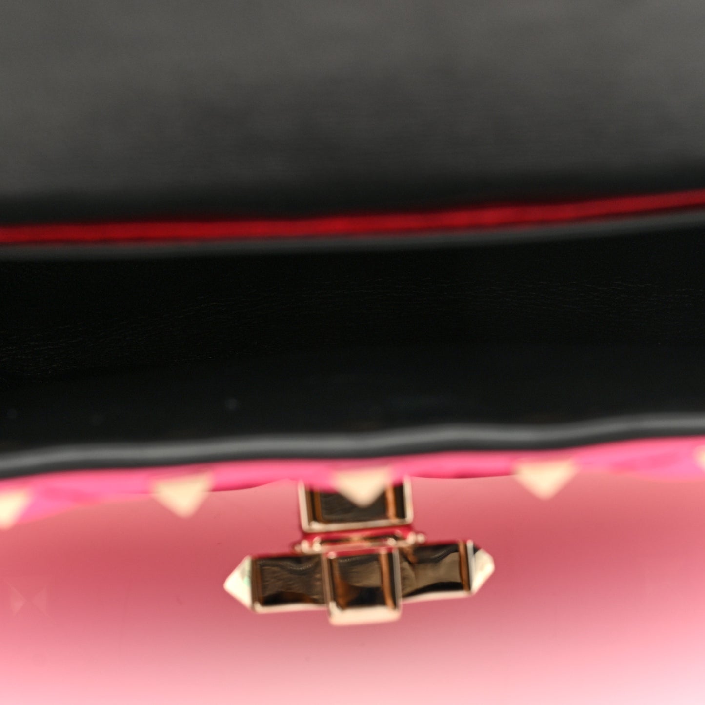 Calfskin Micro Rockstud Spike Shoulder Bag Azalea