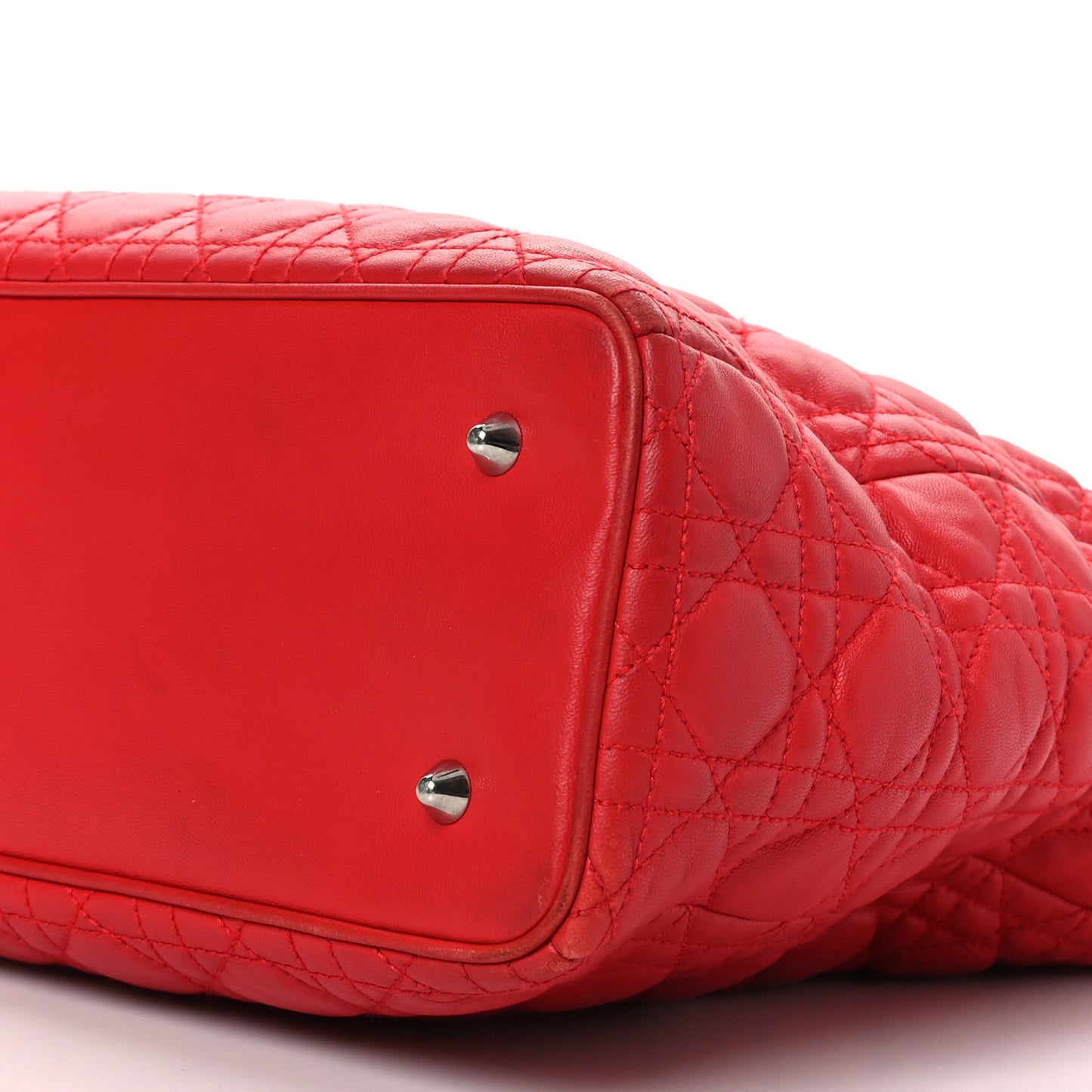 Lambskin Cannage XL Lady Dior Red