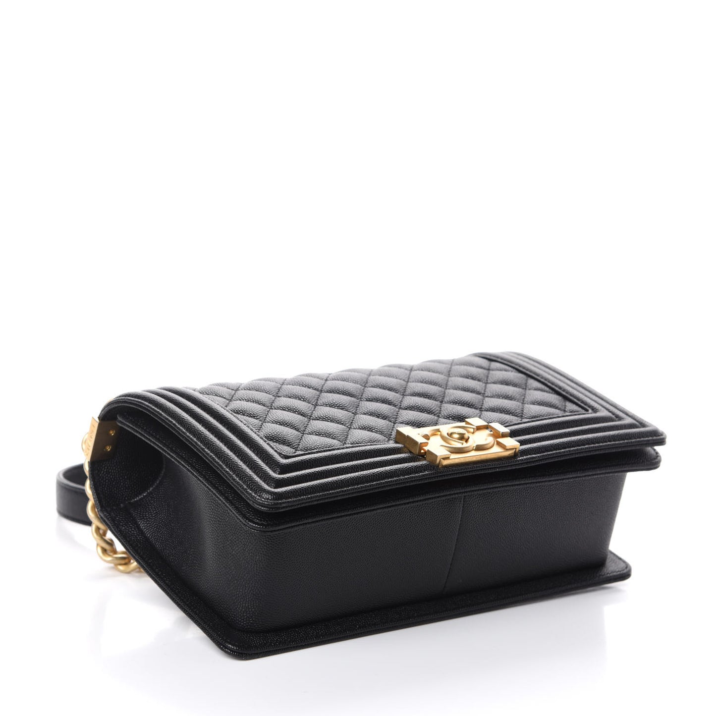 Caviar Quilted Medium Boy Flap Black