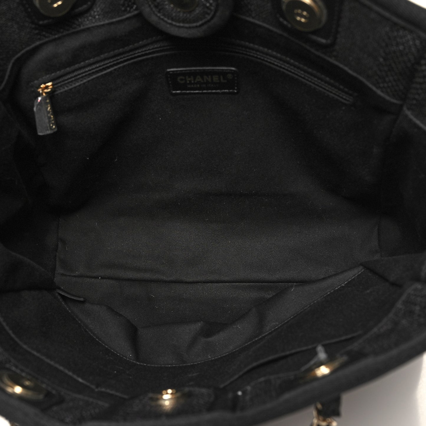 Mixed Fibers Striped Small Deauville Tote Black