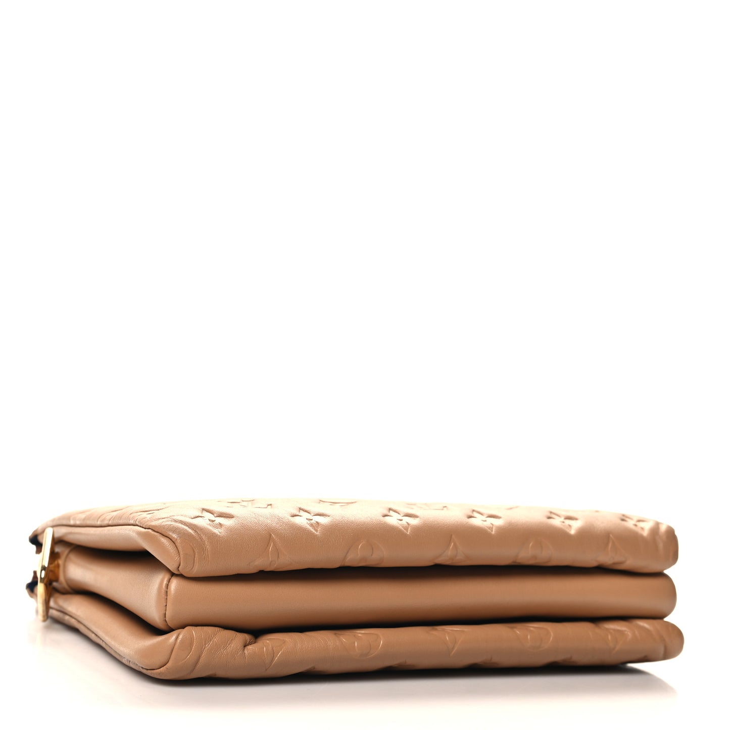 Lambskin Embossed Monogram Coussin PM Camel