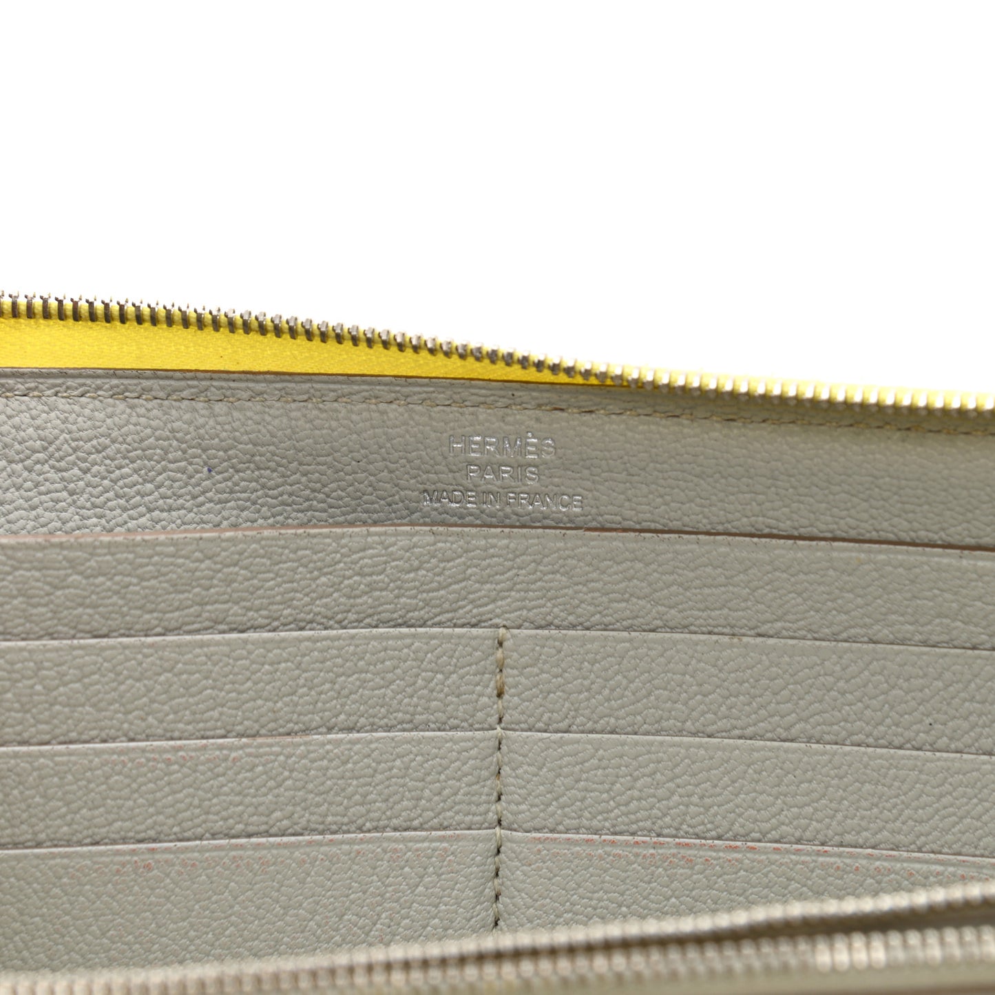 Chevre Mysore Verso Evelyne Long Wallet Lime Gris Perle