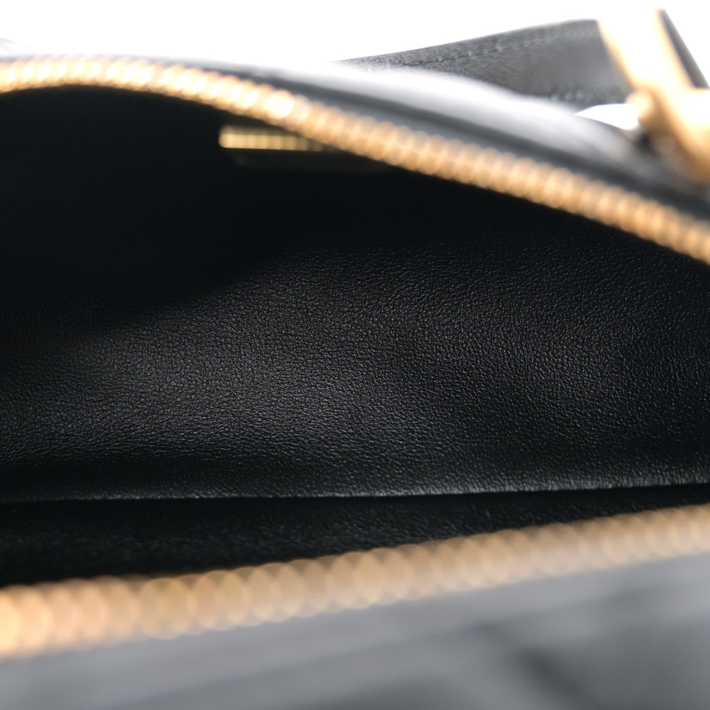 Calfskin Quilted Square Top Handle Vanity Case Black