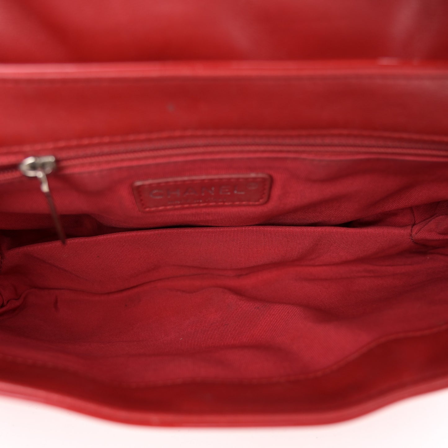 Patent Lipstick Wallet on Chain Red