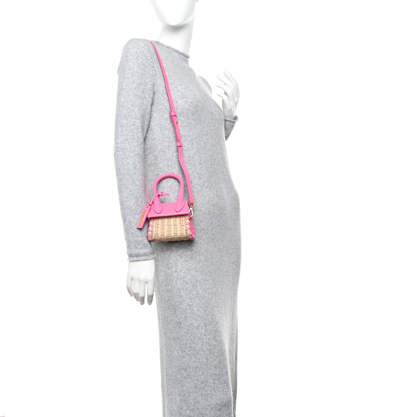 Smooth Calfskin Wicker Le Chiquito Pink