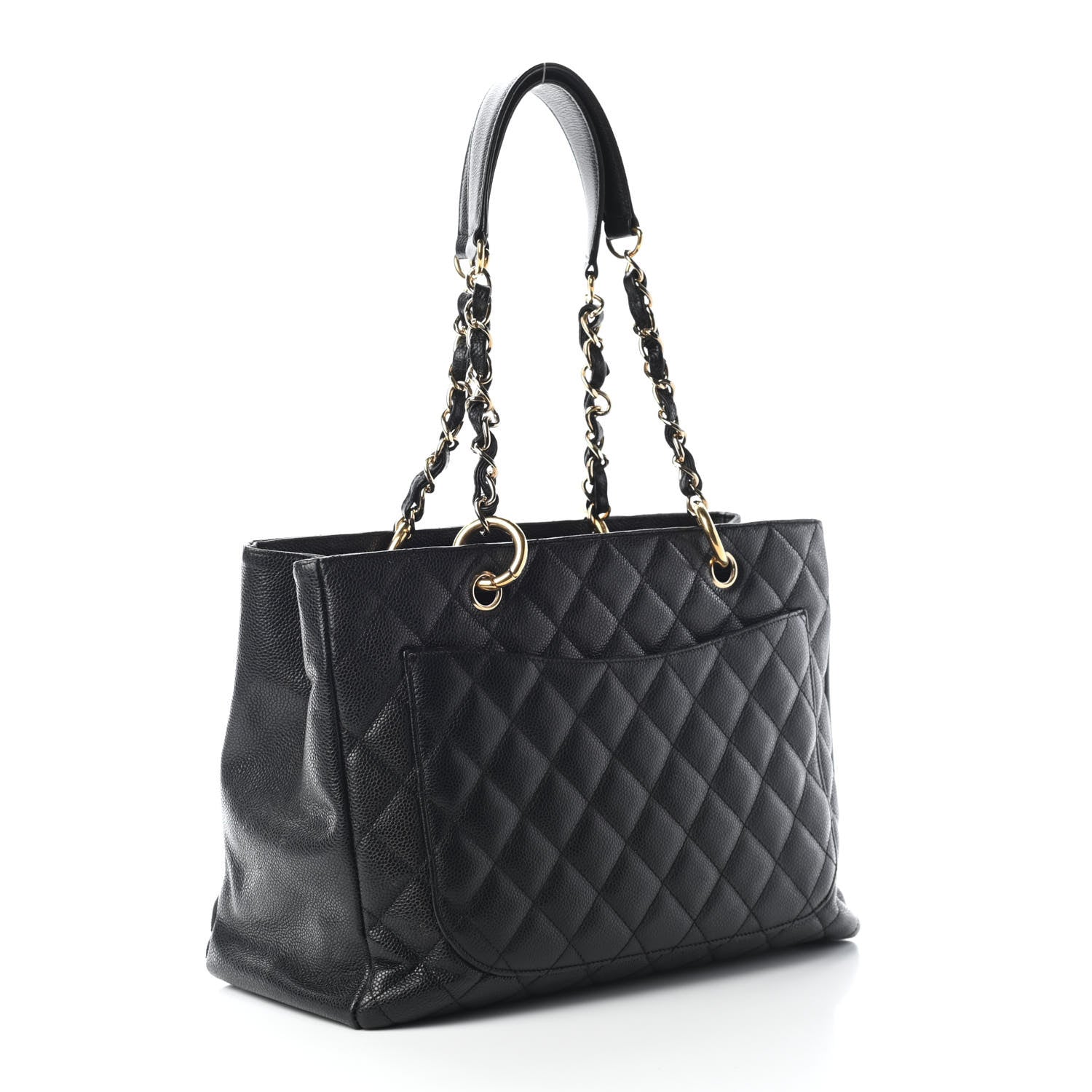 Chanel Caviar Quilted Grand Shopping Tote GST Black 3 of 10