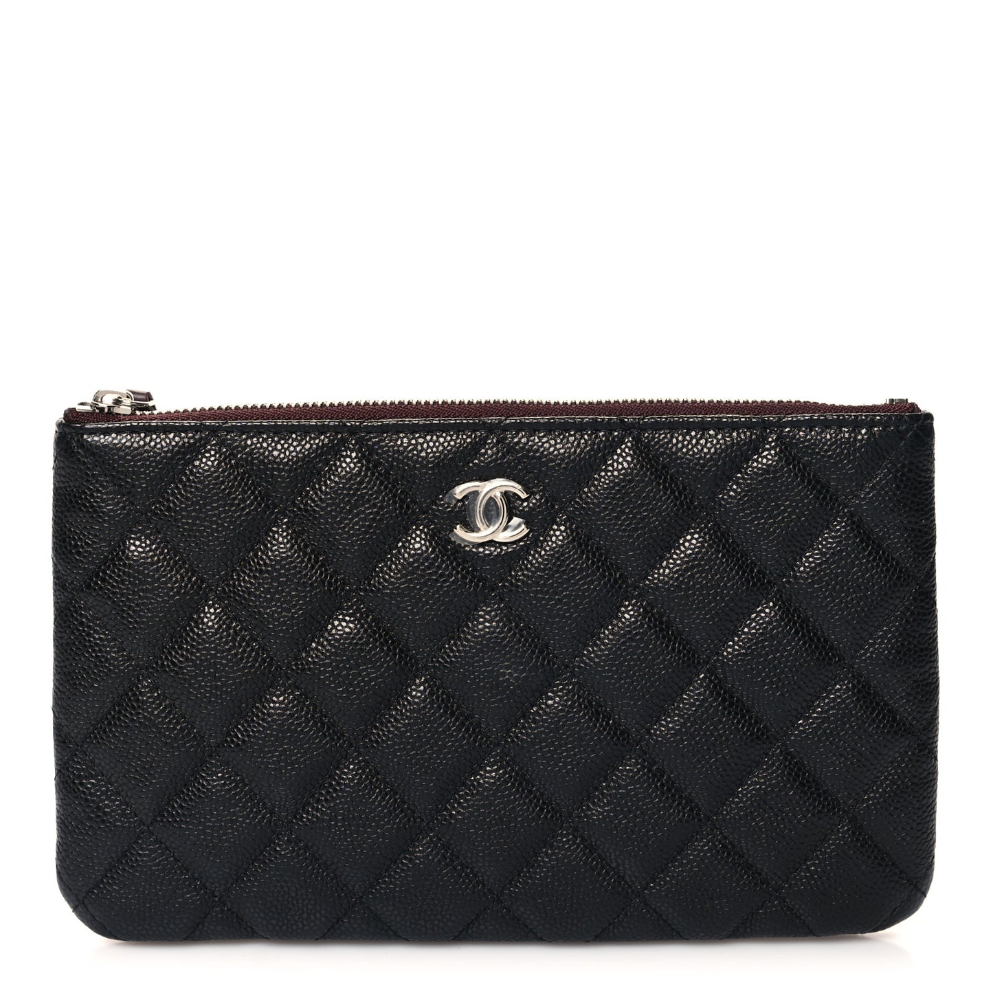 Caviar Quilted Cosmetic Case Black