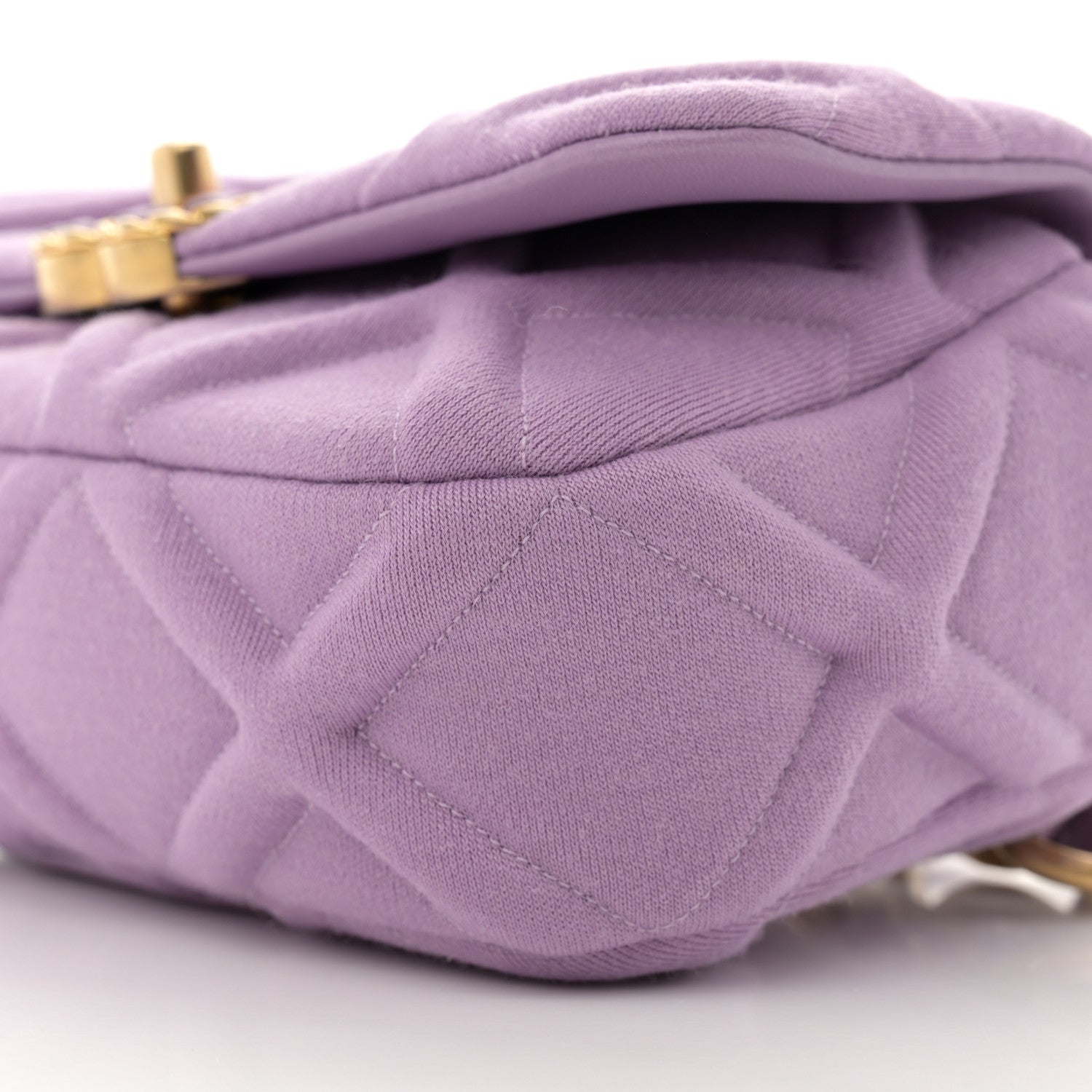 Chanel Jersey Quilted Chanel 19 Waist Bag Purple 10 of 11